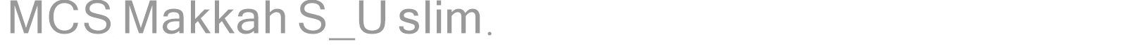 MCS Makkah S_U slim. font preview